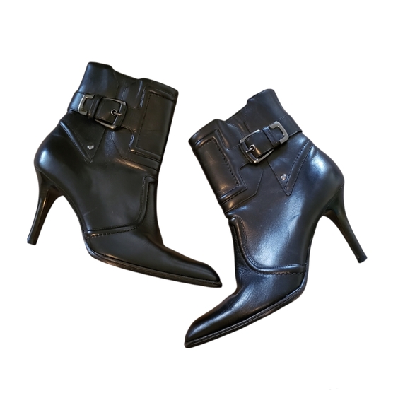 Cole Haan Shoes - Cole Haan Black Leather Heeled Booties Women's Size 6.5